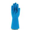 87-029 Alphatec Chemical Resistant Gloves, Blue, Latex, Polyamide Liner, Size 10 thumbnail-1