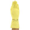 Alphatec, Chemical Resistant Gloves, Yellow, Rubber, Cotton Flocked Liner, Size 8 thumbnail-0