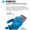 11-818 HyFlex® Fortix Mechanical Hazard Gloves, Blue, Nylon Liner, Nitrile Coating, EN388: 2016, 3, 1, 2, 1, A, Size 11 thumbnail-3