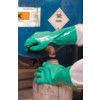 Fleximax L27, Chemical Resistant Gauntlet, Green, Nitrile, Cotton Liner, Size 9 thumbnail-0