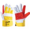 Rigger Gloves, Red/Grey, Leather Coating, EN388: 2016, 4, 2, 4, 4, X, Size 10 thumbnail-0