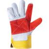 Rigger Gloves, Red/Grey, Leather Coating, EN388: 2016, 4, 2, 4, 4, X, Size 10 thumbnail-2