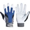 113 Tegera® Mechanical Hazard Gloves, Black/Blue/Grey/White, Unlined, Leather Coating, EN388: 2016, 2, 1, 1, 2, X, Size 7 thumbnail-0