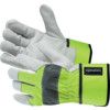 Tegera® 198 Mechanical Hazard Rigger Gloves, Green/White, Cotton Liner, Leather Coating, EN388: 2016, 3, 1, 3, 1, X, Size 10 thumbnail-0