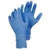 Tegera 84501 Disposable Gloves, Blue, Nitrile, 3.9mil Thickness, Powder Free, Size 8, Pack of 100 thumbnail-0