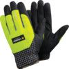 9123 Tegera® Pro Mechanical Hazard Gloves, Black/Yellow, Polyester Liner, Microthan Coating, EN388: 2016, 1, 1, 2, 1, X, Size 8 thumbnail-0