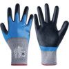 S-Tex, Cut Resistant Gloves, Black/Blue/Grey, EN388: 2016, 4, X, 4, 1, D, Nitrile Foam ¾ Coated, Hagane Coil®, Size 8 thumbnail-0