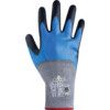 S-Tex, Cut Resistant Gloves, Black/Blue/Grey, EN388: 2016, 4, X, 4, 1, D, Nitrile Foam ¾ Coated, Hagane Coil®, Size 7 thumbnail-1