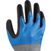 S-Tex, Cut Resistant Gloves, Black/Blue/Grey, EN388: 2016, 4, X, 4, 1, D, Nitrile Foam ¾ Coated, Hagane Coil®, Size 7 thumbnail-4