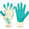 310 Mechanical Hazard Gloves, Green/Natural, Cotton Liner, Latex Coating, EN388: 2016, 2, 1, 4, 2, X, Size 10 thumbnail-0