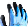 377 Mechanical Hazard Gloves, Black/Blue/White, Nylon/Polyester Liner, Nitrile Coating, EN388: 2003, 4, 1, 2, 1, Size 8 thumbnail-4