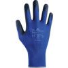 380 Mechanical Hazard Gloves, Black/Blue, Nylon Liner, Nitrile Foam Coating, EN388: 2016, 3, 1, 2, 1, X, Size 9 thumbnail-1