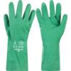 731, Chemical Resistant Gauntlet, Green, Nitrile, Cotton Flocked Liner, Size 8 thumbnail-0