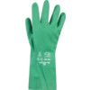 731, Chemical Resistant Gauntlet, Green, Nitrile, Cotton Flocked Liner, Size 10 thumbnail-1