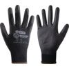 Tons TP-1, Abrasion Resistant Gloves, Black, Polyurethane Coating, 13 Gauge Polyester Liner, EN388: 2016 4131X, Size 7 thumbnail-0