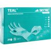 Teal Disposable Gloves, Green, Nitrile, 4.8mil Thickness, Powder Free, Size M, Pack of 20 thumbnail-4