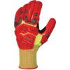 Torben, Impact Gloves, Red/Yellow, HPPE/Nylon, Nitrile Coating, EN388: 2016, 4, X, 4, 3, C, P, Size 8 thumbnail-1