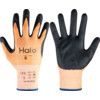 Cut Resistant Gloves, 13 Gauge Cut B, Size 6, Black & Orange, Nitrile Foam Palm, EN388: 2016 thumbnail-0