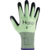 Cut Resistant Gloves, 13 Gauge Cut D, Size 6, Black & Green, Nitrile Foam Palm, EN388: 2016 thumbnail-1