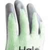 Cut Resistant Gloves, 13 Gauge Cut D, Size 9, Green & Grey, Nylon-PU Palm, EN388: 2016 thumbnail-4