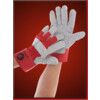 Ultima, General Handling Gloves, Grey/Red, Leather Coating, Cotton Liner, Size 10 thumbnail-0