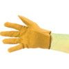 General Handling Gloves, Yellow, Vinyl Coating, Interlock Cotton Liner, Size 9 thumbnail-0