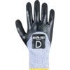 Krytech, Cut Resistant Gloves, Black/Grey, EN388: 2016, 4, 5, 4, 2, C, Nitrile Palm & Fingers, HDPE Liner, Size 8 thumbnail-1