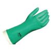 Ultranitril 491, Chemical Resistant Gloves, Green, Nitrile, Cotton Flocked Liner, Size 8 thumbnail-0