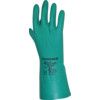 LA132G Nitri Guard Plus, Chemical Resistant Gloves, Green, Nitrile, Cotton Flocked Liner, Size 9 thumbnail-0