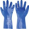 NK803 Nitri-Knit, Chemical Resistant Gloves, Blue, Nitrile, Interlock Cotton Liner, Size 9 thumbnail-0