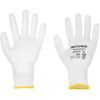 2232255 Perfect Poly Mechanical Hazard Gloves, White, Polyamide Liner, Polyurethane Coating, EN388: 2016, 4, 1, 3, 1, X, Size 7 thumbnail-0