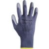 2400250 Perfect Poly Mechanical Hazard Gloves, Grey, Polyamide Liner, Polyurethane Coating, EN388: 2016, 4, 1, 2, 1, X, Size 9 thumbnail-1