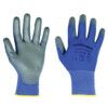 2400260 Perfect Poly Skin Mechanical Hazard Gloves, Blue/Grey, Polyamide Liner, Polyurethane Coating, EN388: 2016, 2, 1, 1, 0, X, Size 10 thumbnail-0