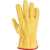 DR100 Daytona Mechanical Hazard Gloves, Yellow, Fleece Liner, Leather Coating, EN388: 2003, 2, 1, 2, 2, Size 10 thumbnail-1