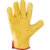 DR100 Daytona Mechanical Hazard Gloves, Yellow, Fleece Liner, Leather Coating, EN388: 2003, 2, 1, 2, 2, Size 8 thumbnail-2