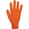 Finite GL2002 Disposable Gloves, Orange, Nitrile, 9.9mil Thickness, Powder Free, Size M, Pack of 100 thumbnail-0