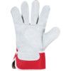 LR158R Mechanical Hazard Gloves, Grey/Red, Leather Coating, EN388: 2016, 4, 1, 4, 4, X, One Size thumbnail-2