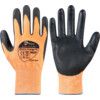 Matrix, Cut Resistant Gloves, Black/Orange, EN388: 2003, 4, 3, 4, 3, PU Palm, Knitted Liner, Size 7 thumbnail-0