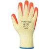 A100 Mechanical Hazard Gloves, Orange/Natural, Cotton/Polyester Liner, Latex Coating, EN388: 2016, 3, 1, 4, 3, X, Size 10 thumbnail-0