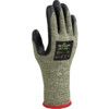 Cut Resistant Gloves, Black/Green, EN388: 2016, 4, X, 2, 4, F, Sponge Nitrile Palm Coated, Aramid/Polyester, Size 8 thumbnail-0