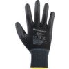 2100251 Workeasy Mechanical Hazard Gloves, Black, Polyester Liner, Polyurethane Coating, EN388: 2003, 3, 1, 2, 1, Size 8 thumbnail-1