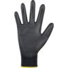 2100251 Workeasy Mechanical Hazard Gloves, Black, Polyester Liner, Polyurethane Coating, EN388: 2003, 3, 1, 2, 1, Size 7 thumbnail-2