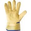 Rigger Gloves, Yellow, Leather Coating, Fleece/Nylon Liner, Size 10 thumbnail-2