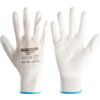 Tufflite Mechanical Hazard Gloves, White, Nylon Liner, Polyurethane Coating, EN388: 2016, 4, 1, 4, 1, X, Size 8 thumbnail-0