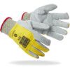 Caldera, Cut Resistant Gloves, Yellow/White, Leather Palm, Knitted Liner, EN388: 2016, 4, X, 4, 3, F, Size 9 thumbnail-0