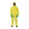 3000-YE Microchem Chemical Protective Coveralls, Disposable, Type 3/4/5, Yellow, Non-Woven Laminate Fabric, Zipper Closure, L thumbnail-0