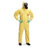 Tychem C, Chemical Protective Coveralls, Disposable, Type 3/4/5/6, Yellow, Tychem® 2000 C, Zipper Closure, Chest 40-42", M thumbnail-1