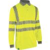 RECYCLABLE HI-VIS LONG SLEEVE POLO SHIRT YELLOW (M) thumbnail-1