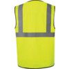 Hi-Vis Vest, Yellow, Large, Hook & Loop Closure, Polyester thumbnail-1