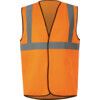 Hi-Vis Vest, Orange, 2XL, Hook & Loop Closure, Polyester thumbnail-0